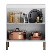 Balcão Sem Tampo Art 80 Cm 2 Portas Kit's Paraná Cor:branco ártico