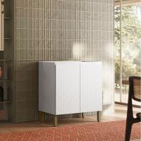 Balcão Sem Tampo Art 80 Cm 2 Portas Kit's Paraná Cor:branco ártico - 5