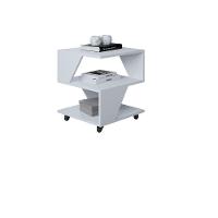 Mesa De Centro Decorativa Com Rodizio P/ Sala De Estar E Qua Branco - 1