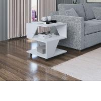 Mesa De Centro Decorativa Com Rodizio P/ Sala De Estar E Qua Branco - 2