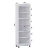 Estante Livreiro Versati Moderna Resistente E Prática Branco - 4