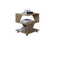 Mesa De Centro Decorativa Com Rodizio P/ Sala De Estar E Qua Carvalho - 1