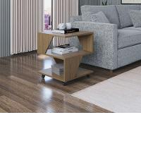 Mesa De Centro Decorativa Com Rodizio P/ Sala De Estar E Qua Carvalho - 2