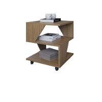 Mesa De Centro Decorativa Com Rodizio P/ Sala De Estar E Qua Carvalho