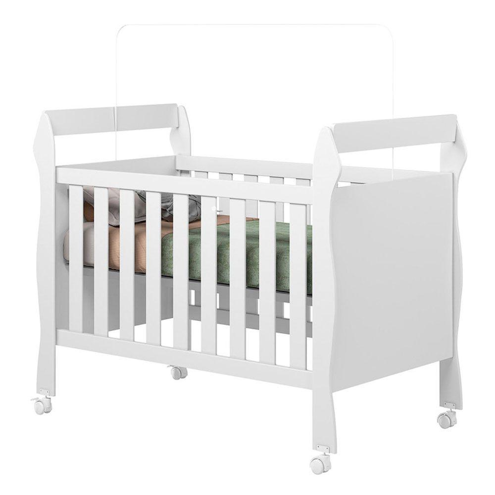 Berço Mini Cama 3 Em 1 Soninho 100% Mdf Tigus Baby Branco - 1