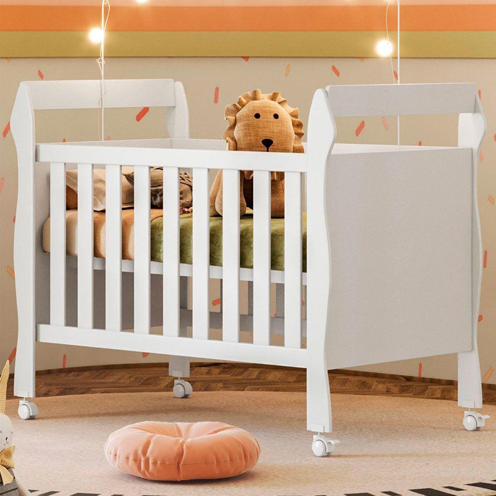 Berço Mini Cama 3 Em 1 Soninho 100% Mdf Tigus Baby Branco - 2
