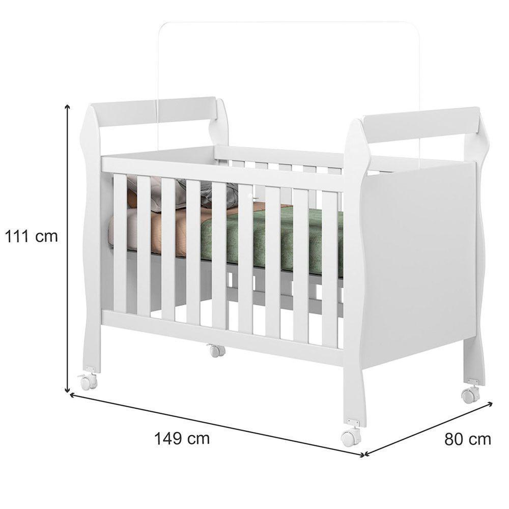 Berço Mini Cama 3 Em 1 Soninho 100% Mdf Tigus Baby Branco - 3