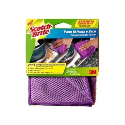 Pano Esfrega E Seca Com 2 Peças Scotch Brite - Xa006503305 - 3m