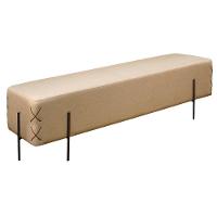 Recamier Banco Eros Luxo Preto Castellar Móbile Linho Bege Linho Bege - 1