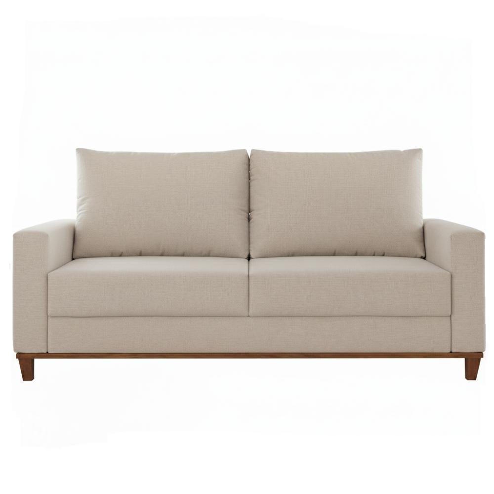 Sofá 3 Lugares Em Linho Com Molas Sala De Estar 180cm Solaris - Bronze - 6