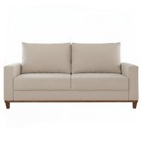 Sofá 3 Lugares Em Linho Com Molas Sala De Estar 180cm Solaris - Bronze - 6