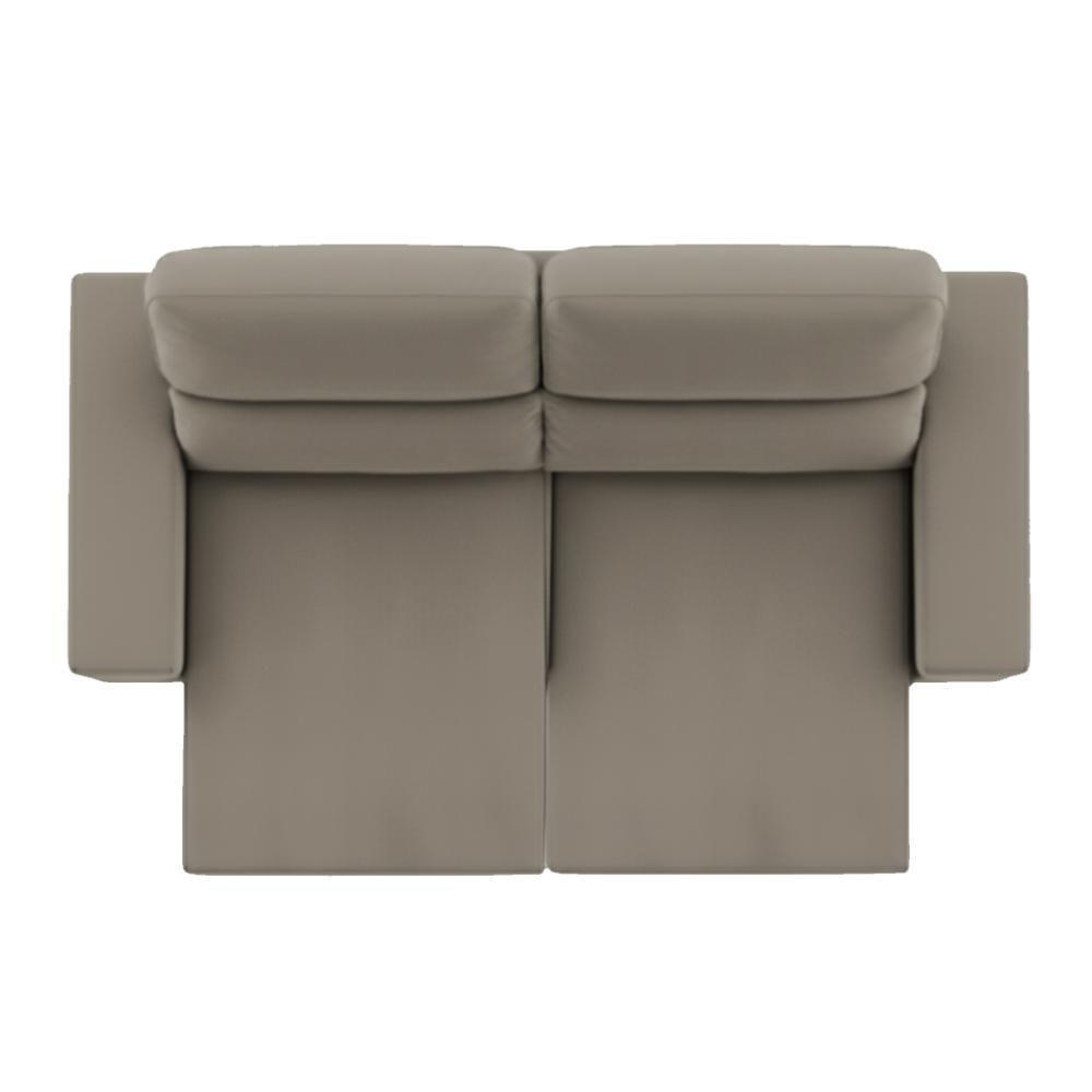 Sofá 3 Lugares Reclinável Sala De Estar 2,00m Velut Silent - Veludo Perola - 4