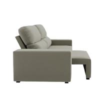 Sofá 3 Lugares Reclinável Sala De Estar 2,00m Velut Silent - Veludo Perola - 7