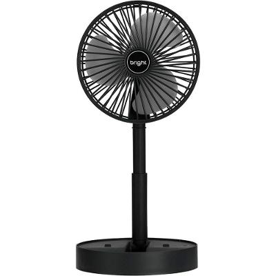 Ventilador Portátil Recarregável de Mesa Bright Preto Vn003 com Altura Ajustável