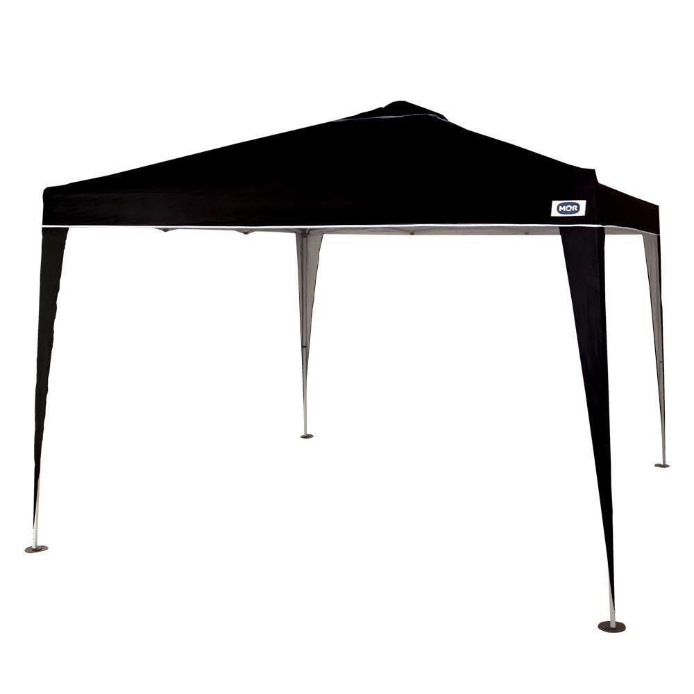 Tenda Gazebo Praia Dobrável Preta Sanfonada 3 X 3 M Mor - 1
