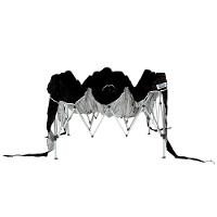 Tenda Gazebo Praia Dobrável Preta Sanfonada 3 X 3 M Mor