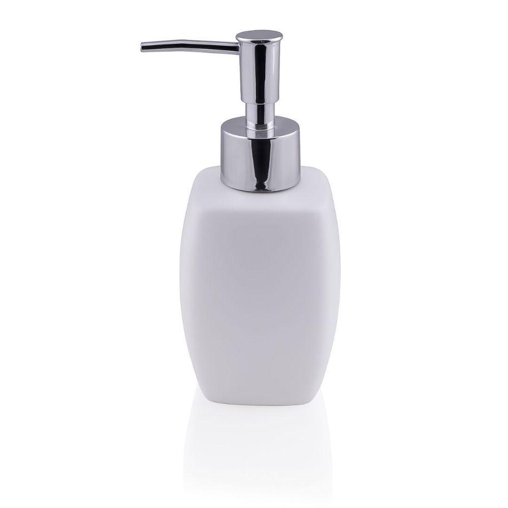 Jogo 2 Porta Sabonetes Líquido Porcelana Branca 290ml - Tuut - 6