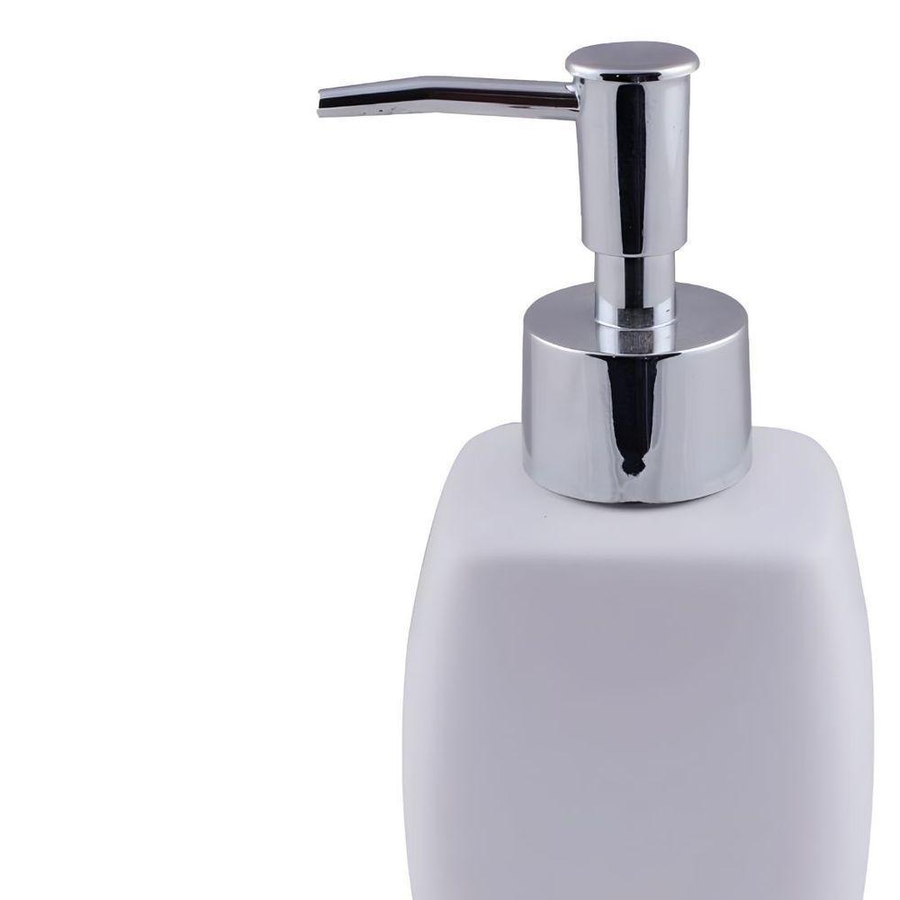 Jogo 2 Porta Sabonetes Líquido Porcelana Branca 290ml - Tuut - 7