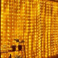 Pisca Cortina Natalina 520 Lâmpadas Leds Amarelo 5x2m 220v - 3