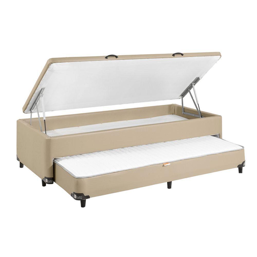 Bibox Solteiro Espuma Com Baú E Auxiliar 5cm - 2