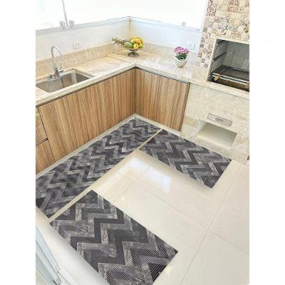 Kit 3 Peças Jogo Cozinha Passadeira Emborrachada Não Derrapa Degrade