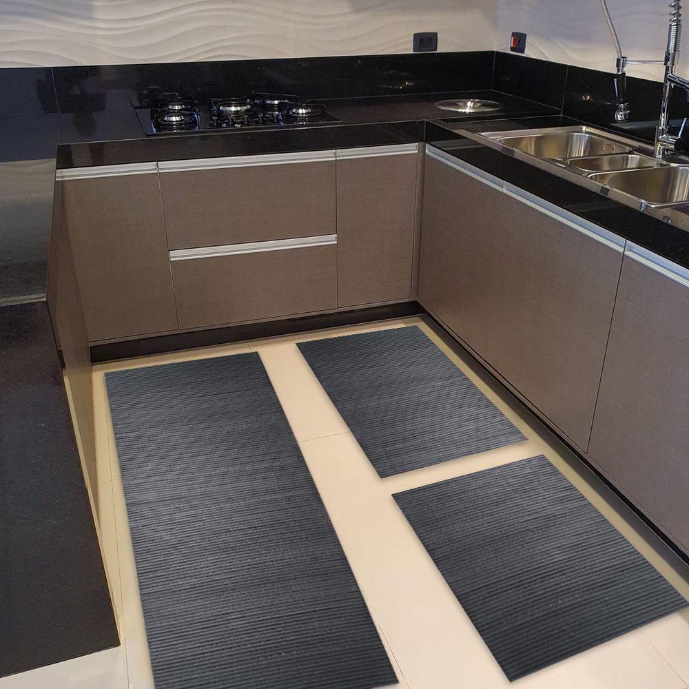 Kit 3 Peças Jogo Cozinha Passadeira Emborrachada Não Derrapa Blumenau - 3