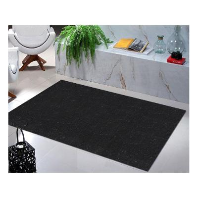 Tapete Carpete Simples Aveludado 2,00x3,00 Borda Sem Costura Preto Mescla