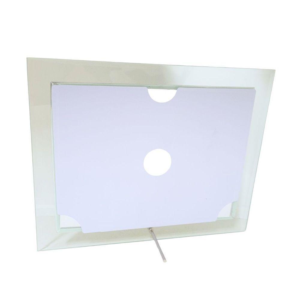 Porta Retrato Vidro Prime Borda Prata Para Fotos 15x20 Horizontal - Tuut - 7