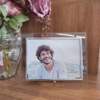 Porta Retrato Vidro Prime Borda Prata Para Fotos 15x20 Horizontal - Tuut - 8