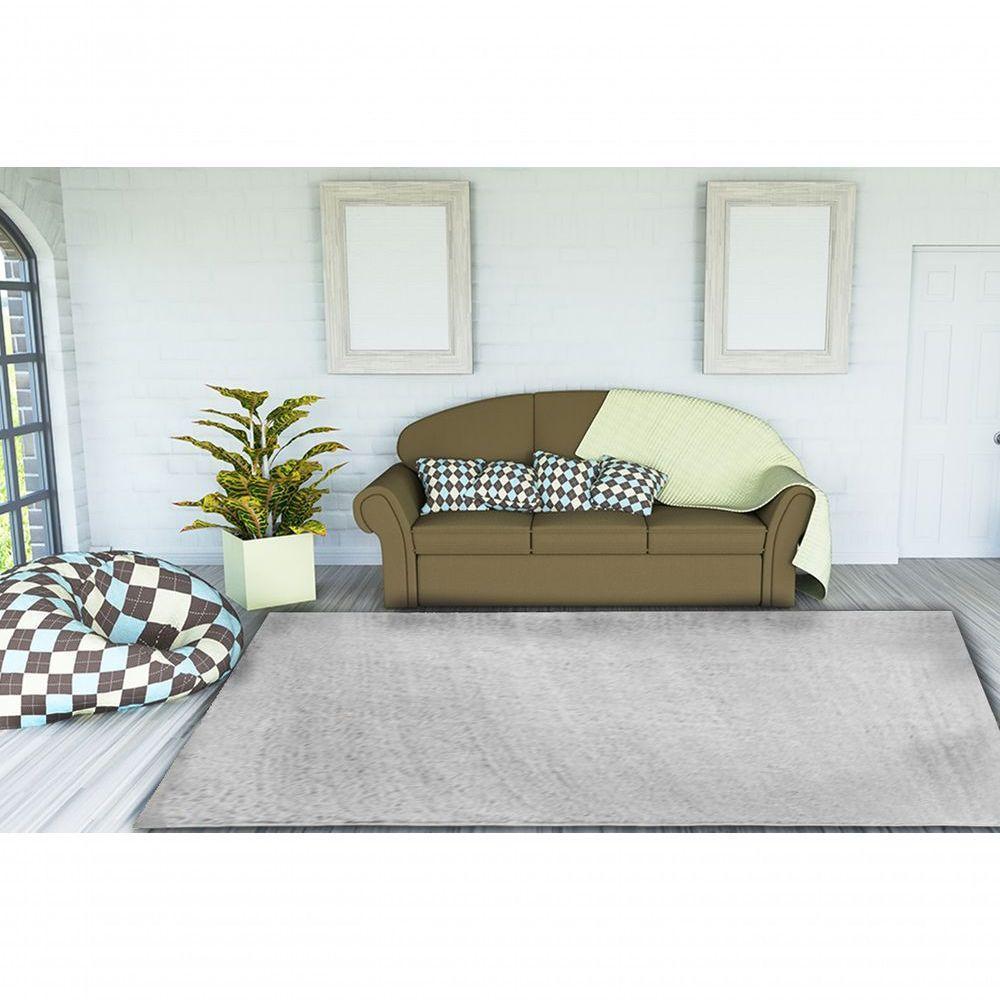 Tapete Sala Quarto 1,50x2,00m Pelagem Super Macia Cinza Cinza - 6