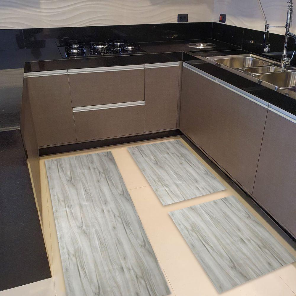 Kit 3 Peças Jogo Cozinha Passadeira Manta Vinilico Laminado Roma Nature - 3