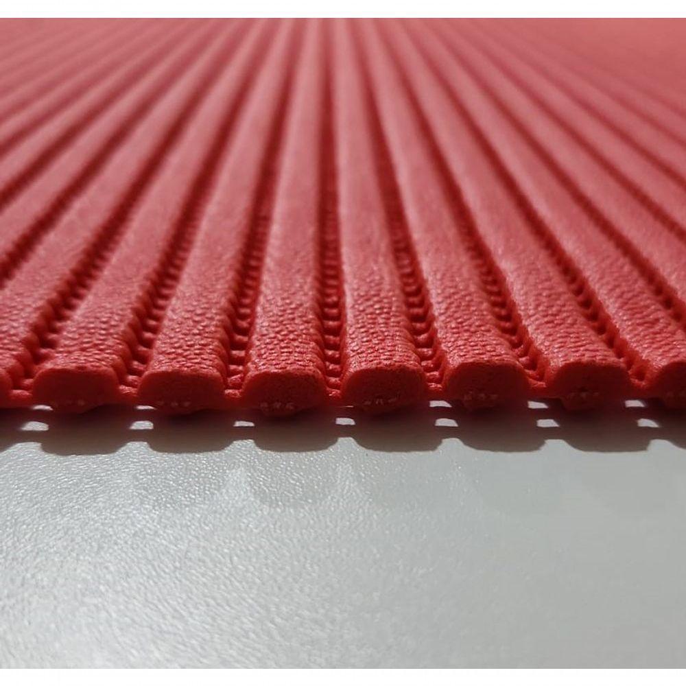 Tapete Passadeira Capacho Emborrachada Antiderrap. 0,65x1,00 Duna Vermelho - 5