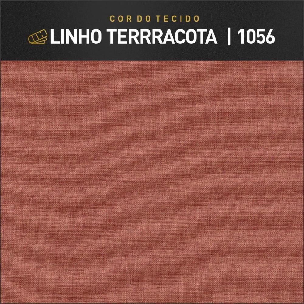 Recamier Banco Eros Luxo Preto Castellar Móbile Linho Terracota Linho Terracota - 2