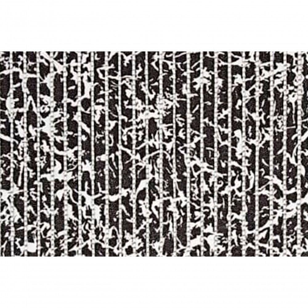 Tapete Passadeira Emborrachada Pvc Antiderrapante 0,65x4,00m Textura Branco Preto - 5