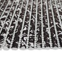 Tapete Passadeira Emborrachada Pvc Antiderrapante 0,65x4,00m Textura Branco Preto - 8