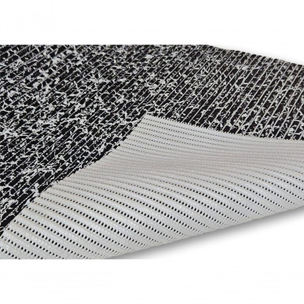 Tapete Passadeira Capacho Emborrachada Antiderrap. 0,65x1,00 Textura Branco Preto - 6