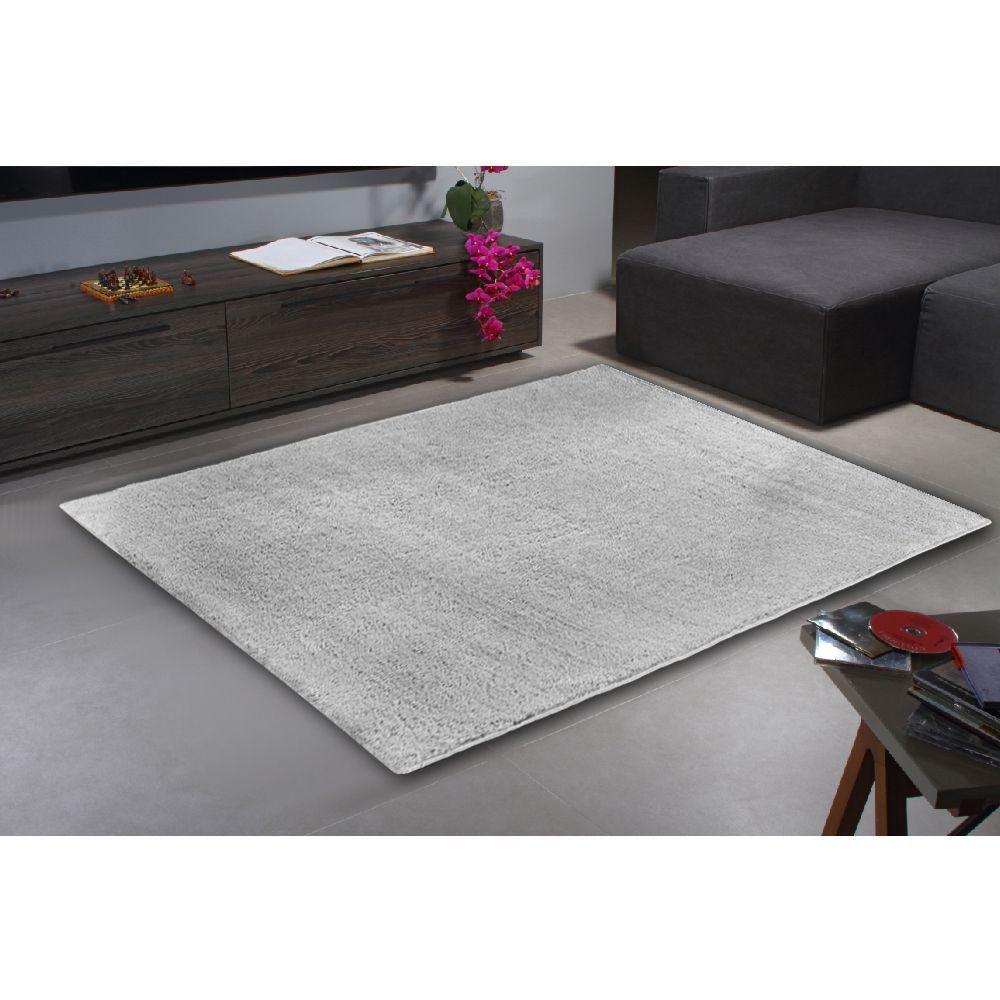 Tapete Sala Quarto 2,00x2,50m Pelagem Super Macia Cinza Cinza - 1