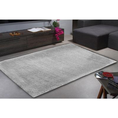 Tapete Sala Quarto 2,00x3,00 Grande Pelo Super Macio Cinza Cinza
