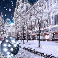 Pisca Cordão Externo Solar Natal 500 Lâmpadas Led Branco 50m - 3