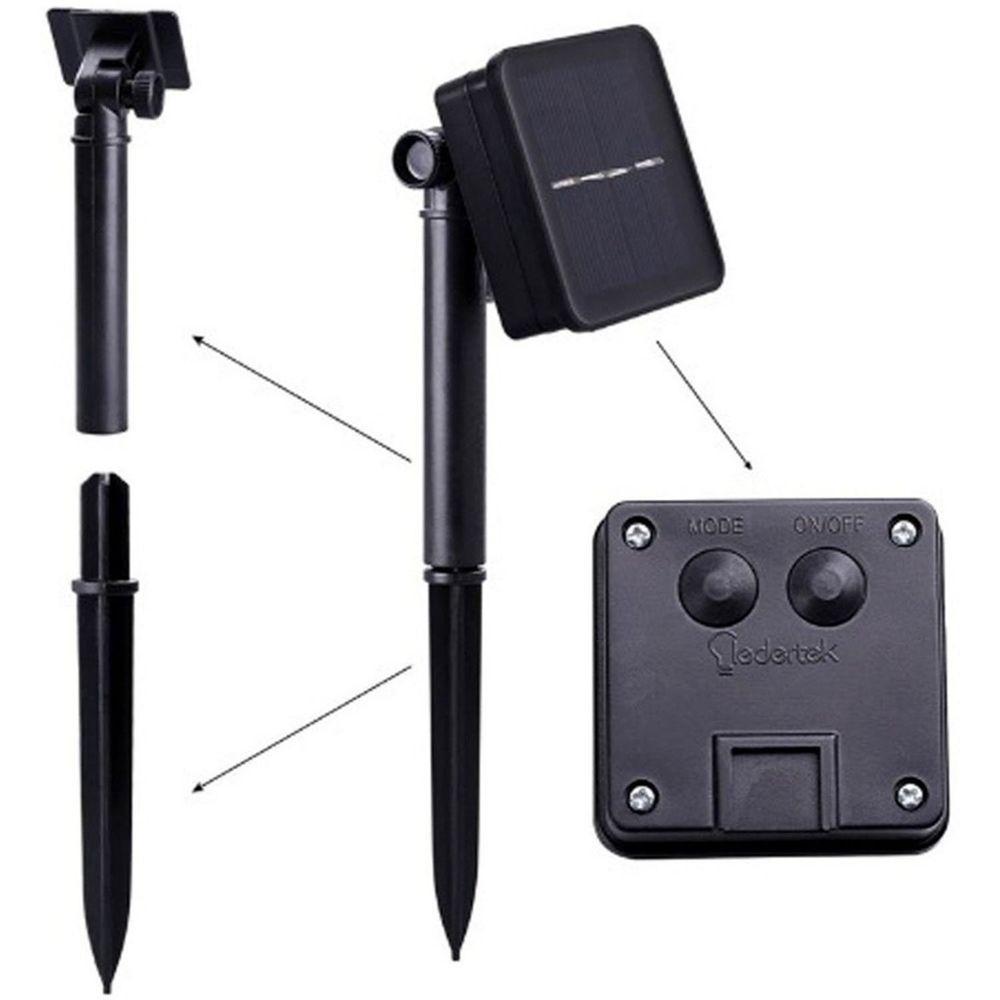 Pisca Cordão Externo Solar Natalino 1000 Leds Branco De 100m - 4