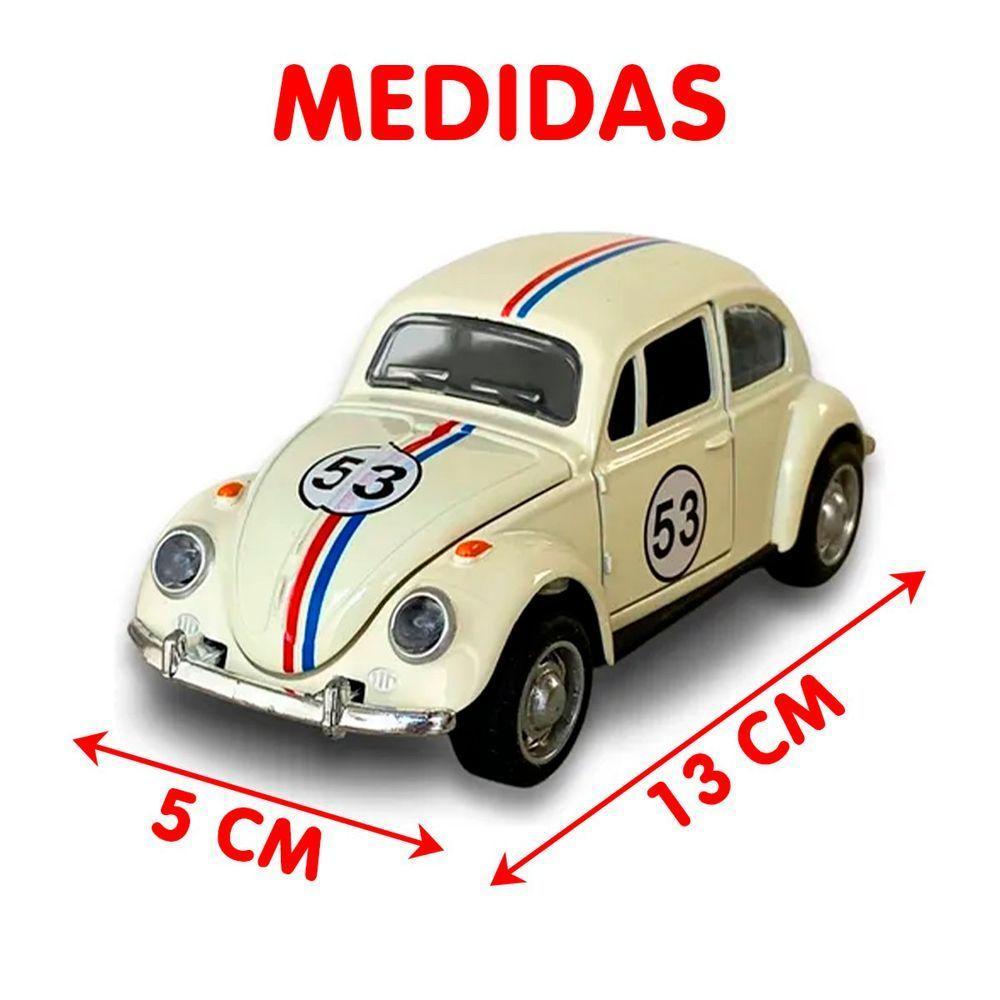 Miniatura Fusca Herbie Fricção Colecionável Metal Kit 2pçs - 5