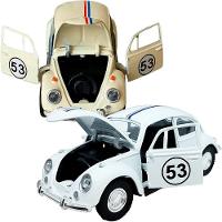 Miniatura Fusca Herbie Fricção Colecionável Metal Kit 2pçs - 2