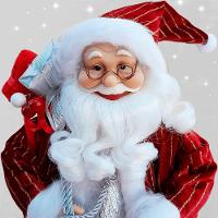 Boneco Decorativo Papai Noel Tradicional Com Lampião De 45cm - 3