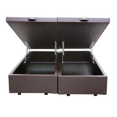 Base Box Baú Queen Bipartido Colchoes Silva Sintético Branco 40x158x198