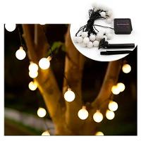 Pisca Cordão Natalino Solar Jardim 20 Bolinhas Amarelo De 5m - 1