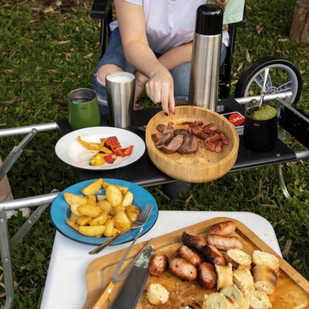 Carrinho De Praia Mesa Cadeiras Guarda-sol 15 Kg Mor Preto - 8