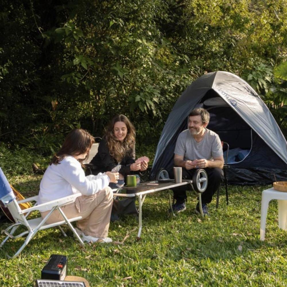 Carrinho De Praia Mesa Cadeiras Guarda-sol 15 Kg Mor Preto - 9