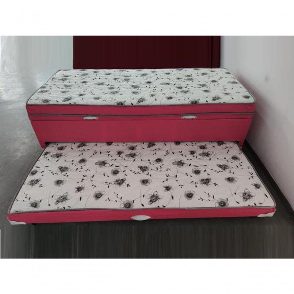 Bibox Solteiro Com Baú E Auxiliar 5cm Vermelho - 2