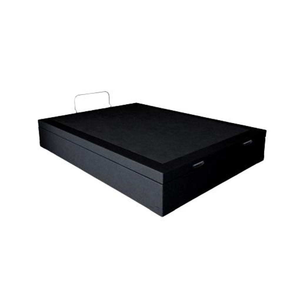 Cama Box Baú Casal Sintético Preto 38x138x188 - 4