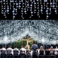 Pisca Cascata 405 Lâmpadas Leds Estrelas Branco De 220v 10m - 2